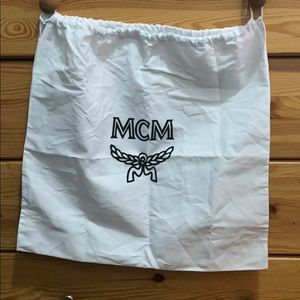 MCM white purse protector